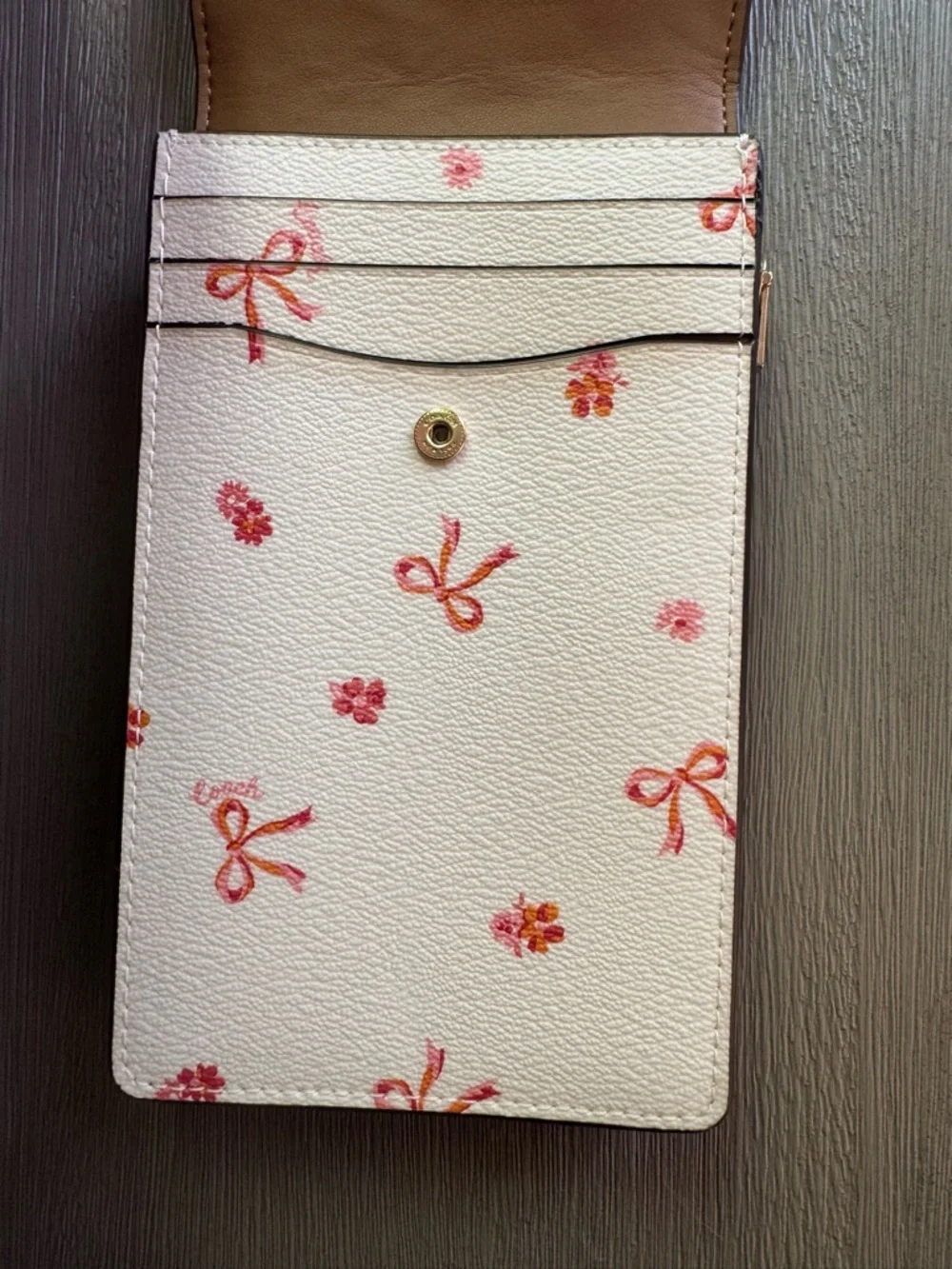 Coach Bow Print Cell Phone Crossbody - Picture 11 of 15